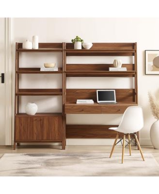 Bixby 2-Piece Wood Office Desk and Bookshelf