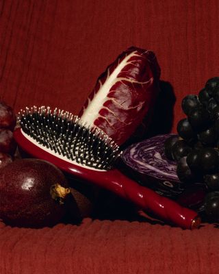 N.03 The Large Essential Softness Gentle Scalp Care Hair Brush - Cherry Red