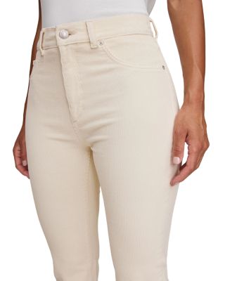 Patti High Rise Straight Corduroy Jeans in Manilla