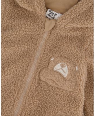 Boys' Sherpa Bear Hooded Zip Jacket - Baby