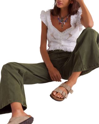 Libre High Rise Wide Leg Jeans in Thyme