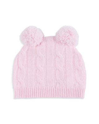 Unisex Cable Knit Cashmere Pom Pom Hat - Baby