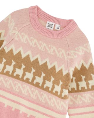 Girls' Llama Jacquard Sweater - Little Kid