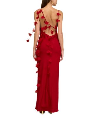 Nymeria 3D Floral Open Back Gown