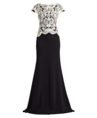 Isadora Embroidered Crepe Gown