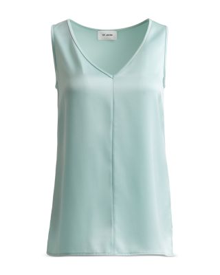 Liquid Satin V Neck Top