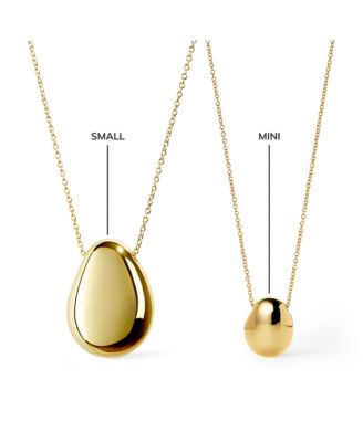 Gold Pendant Pebble Mini Necklace