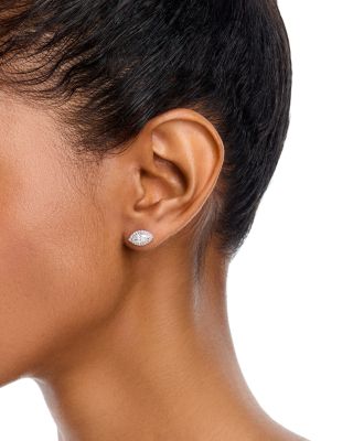 Luxe Collection Certified Lab Grown Diamond Marquis Stud Earrings in 14K Gold, 0.95 tcw