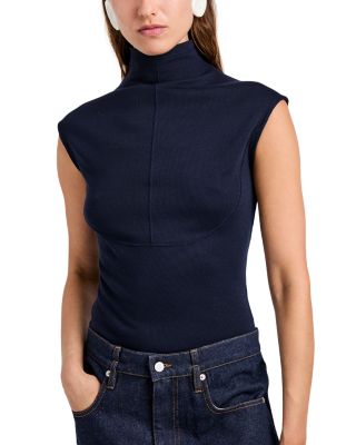 Zane Brushed Rib Turtleneck Top