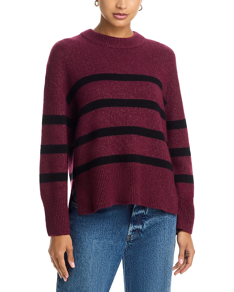 Rails Miranda Striped Cashmere & Silk Sweater In Red