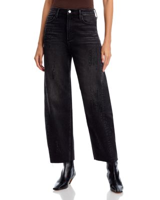 Parker x Jingle High Rise Ankle Barrel Jeans in Black