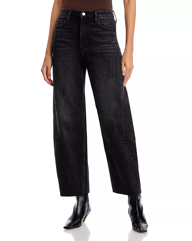 Driftwood Parker x Jingle High Rise Ankle Barrel Jeans in Black