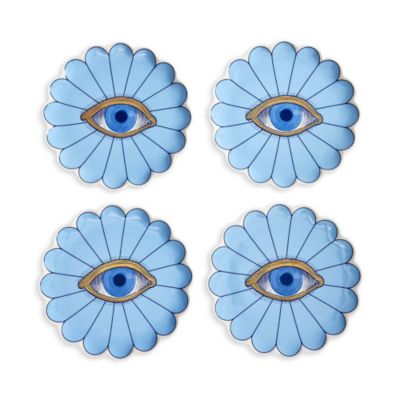 Fleur Canape Plates, Set of 4