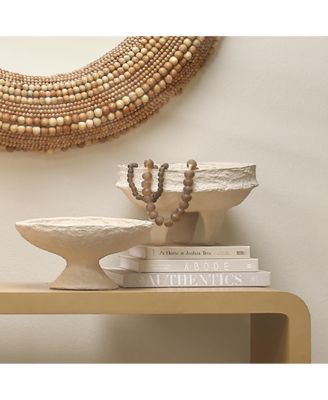  Field Cotton Mache Low Decorative Bowl