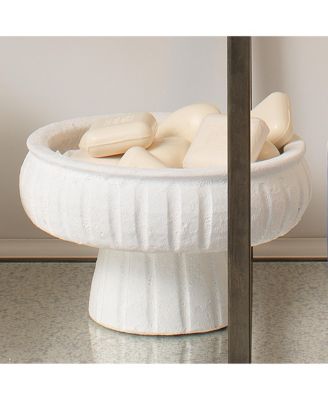 Aegean Ceramic Pedestal Decorative Bowl - Small