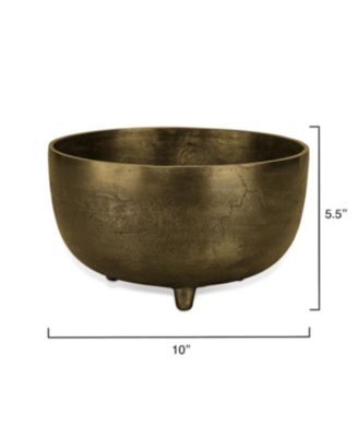 Relic Metal Footed Decorative Bowl - Large