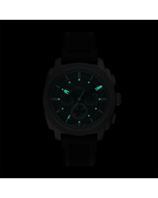 Machine Chronograph Black Silicone Watch, 44mm