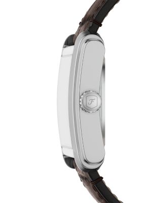 Carraway Automatic Brown Croc-Embossed Leather Watch, 30mm x 42mm