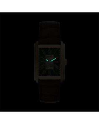 Carraway Automatic Brown Croc-Embossed Leather Watch, 30mm x 42mm