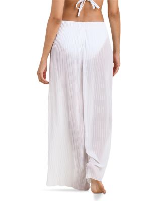 Sunbeams Pleated Wide Leg Swim Cover-Up Pants 