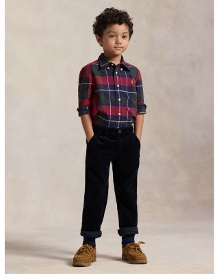 Boys' Plaid Cotton Oxford Shirt - Little Kid