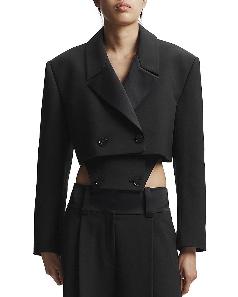 Saint Art Yasmin Cropped Blazer In Black