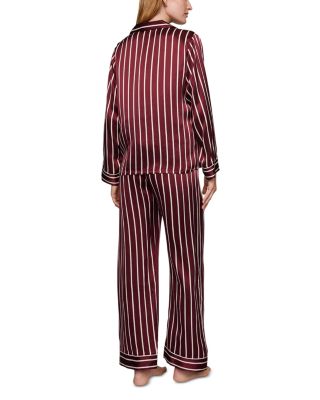 Inez Printed Washable Silk Long Pajama Set