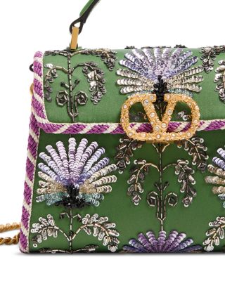 Vsling Mini Jewel VLogo Embroidered Convertible Top Handle Bag