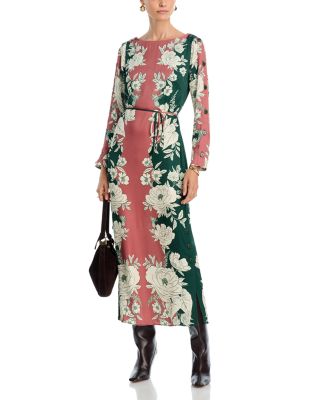 Pink Garden Midi Dress