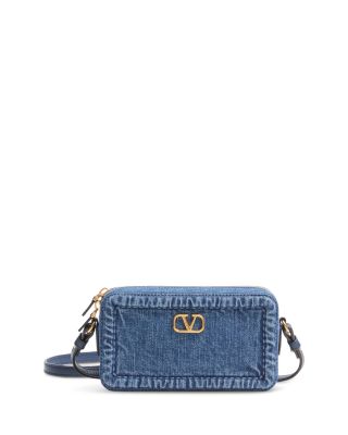 Alltime Mini VLogo Denim Camera Crossbody Bag
