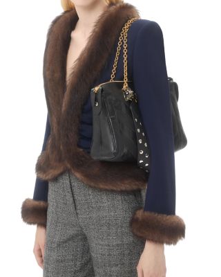 Panthea VLogo Chevron Shoulder Bag