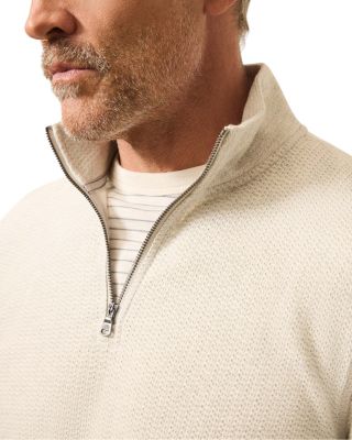 Textured Knit Quarter Zip Sweater