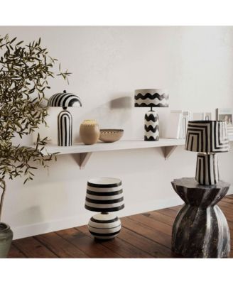  Minori Striped Papier Mache Table Lamp