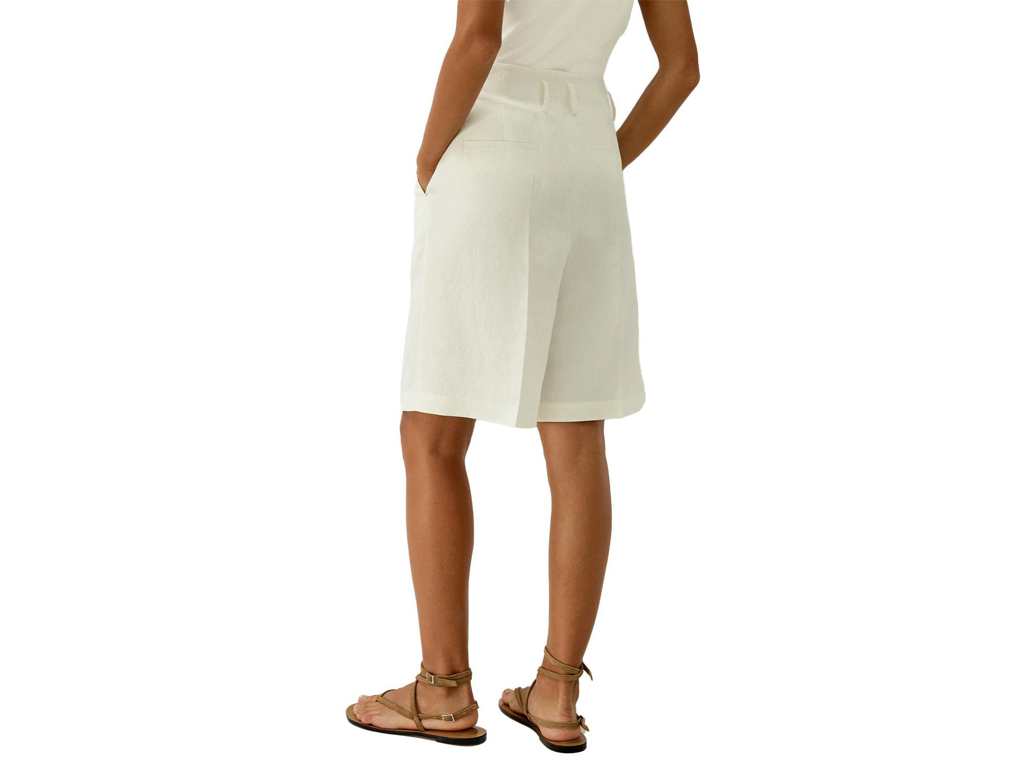 Women's Chic Silk-Linen Blend Bermuda Shorts — Image 3