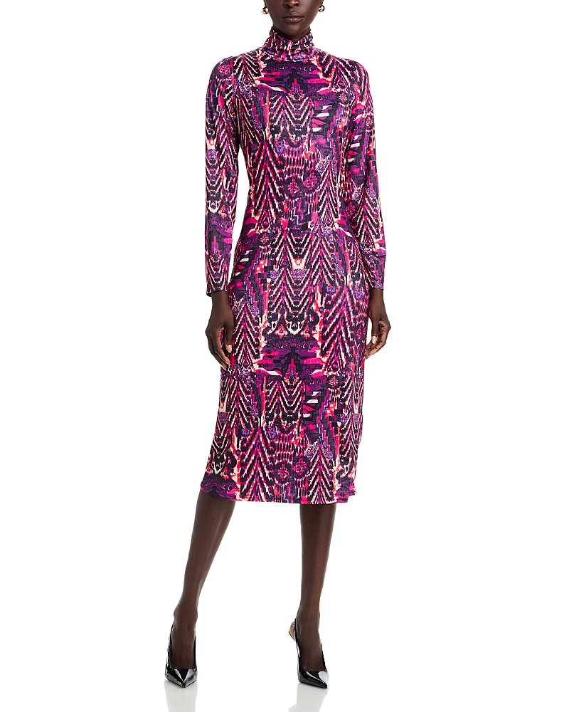 Area Stars Mock Neck Midi Dress