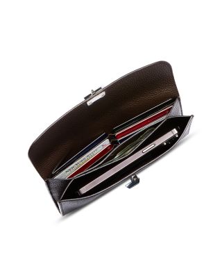 T-Lock Leather Wallet in Dark Brown