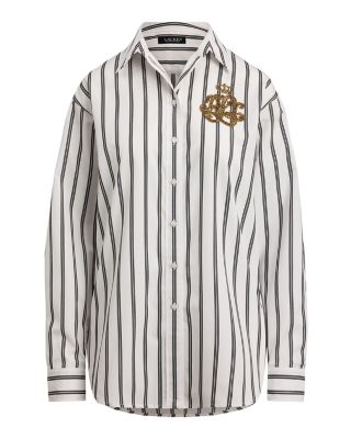 Relaxed Fit Striped Cotton Shirt