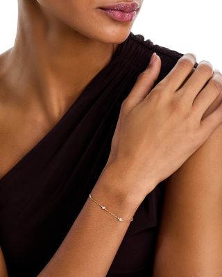 Diamond Bezel Station Bracelet in 14K Yellow Gold, 0.25 tcw