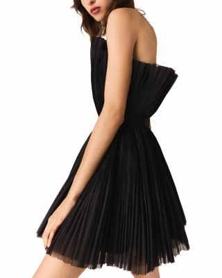 Rulle Pleated Tulle Bustier Dress