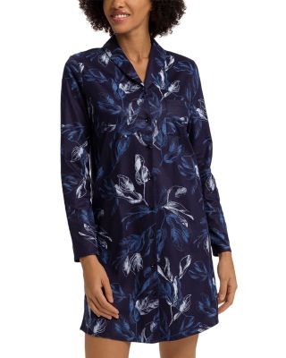 Loungy Nights Printed Long Sleeve Nightgown