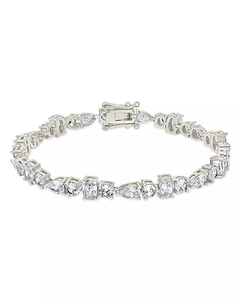 Sterling Forever Billie Cubic Zirconia Flex Bracelet