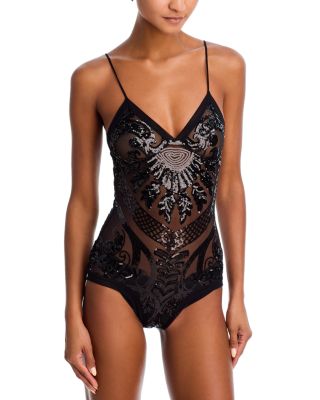 Embellished Slip Bodysuit