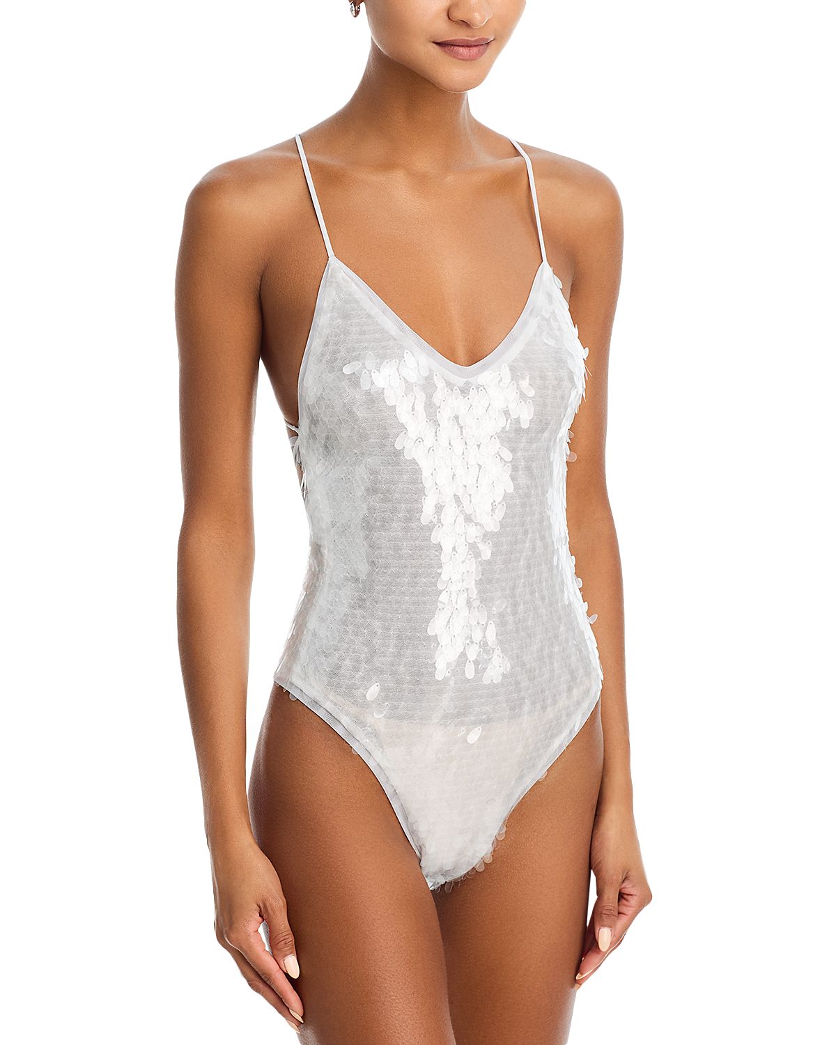 Norma Kamali Low Back Slip Mio One Piece Swimsuit