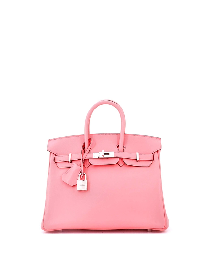 PRE-OWNED HERMES Pre-owned Hermes Birkin 25 Handbag Pink Swift With Palladium Hardware