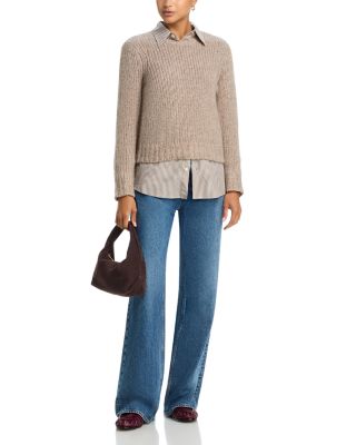 Crewneck Cashmere &amp; Silk Sweater