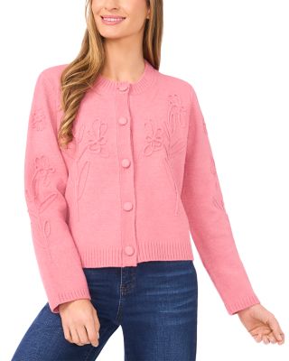 Floral Embroidery Cardigan Sweater