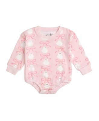 Girls' Coquette Ghost Halloween Long Sleeve Romper - Baby