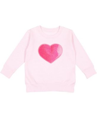 Sweet Wink - Girls' Heart Sequin Patch Sweatshirt - Baby, Little Kid, Big Kid