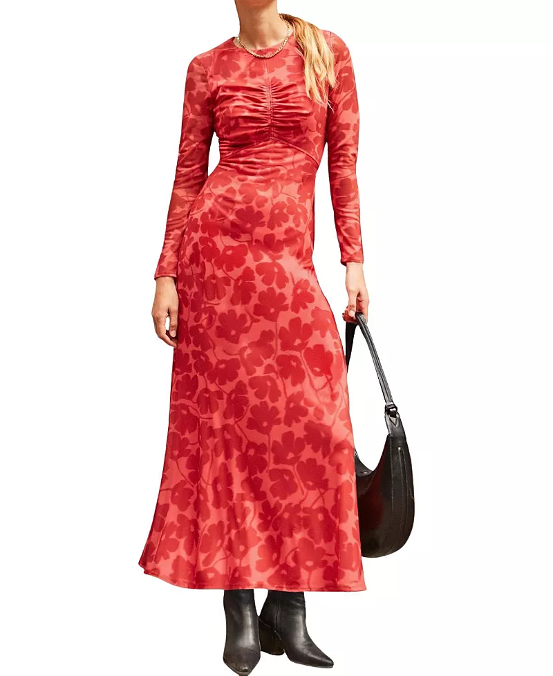 Ro & Zo Mesh Print Dress