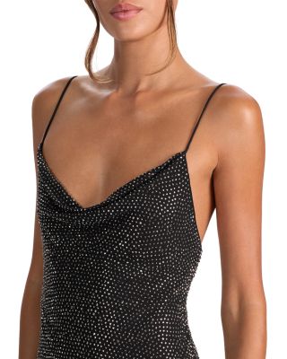 Harmony Embellished Draped Midi Dress